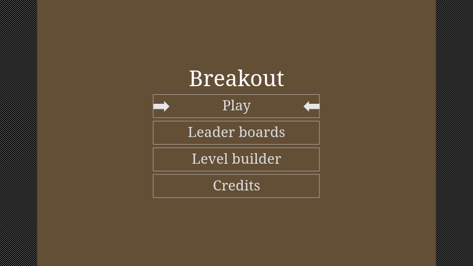 The resulting breakout game